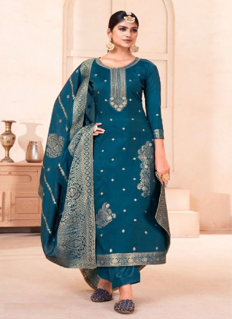 Nari Musk Muslin Jacquard Heavy Festive Wear Wholesale Designer Salwar Suits